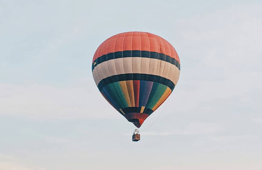 Vol en montgolfière au-dessus de l'île