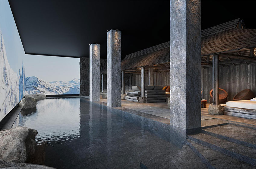 8 chalets d’exception avec piscine intérieure dans les Alpes